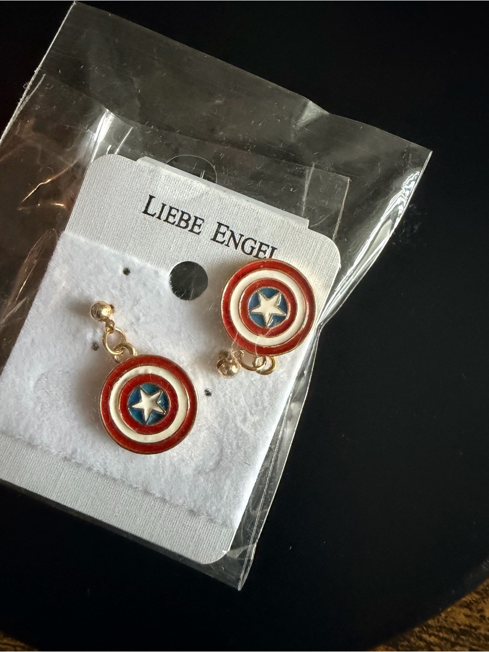 Red, White & Blue Star Drop Earrings
